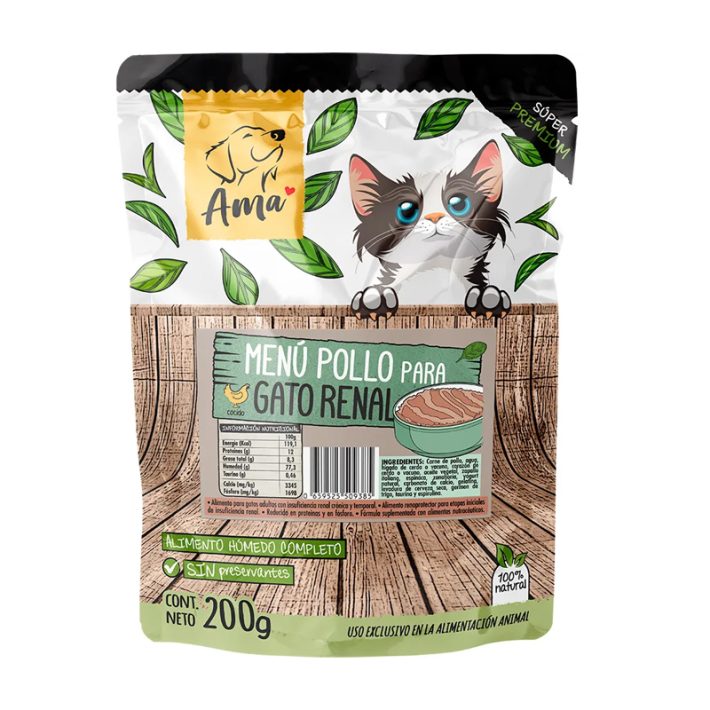 Ama Sachet Para Gatos Pollo Renal 200gr.