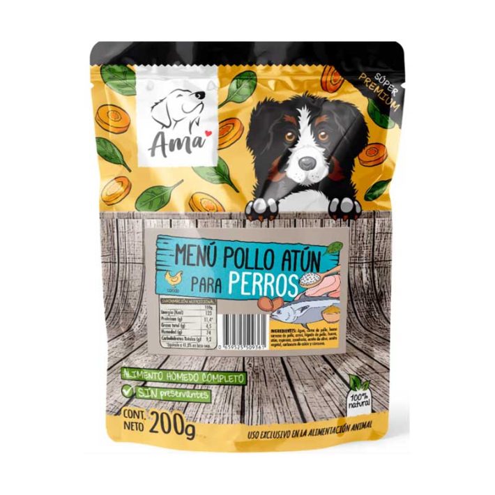 Ama Sachet Perros Menú Pollo Atún 200gr.