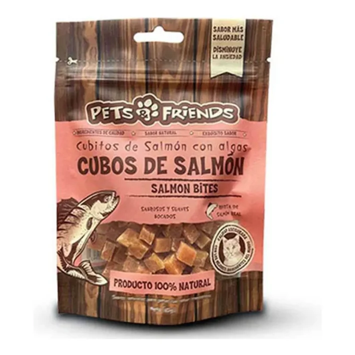 Snack Para Gatos Cubos De Salmon Pets Friends 65gr.