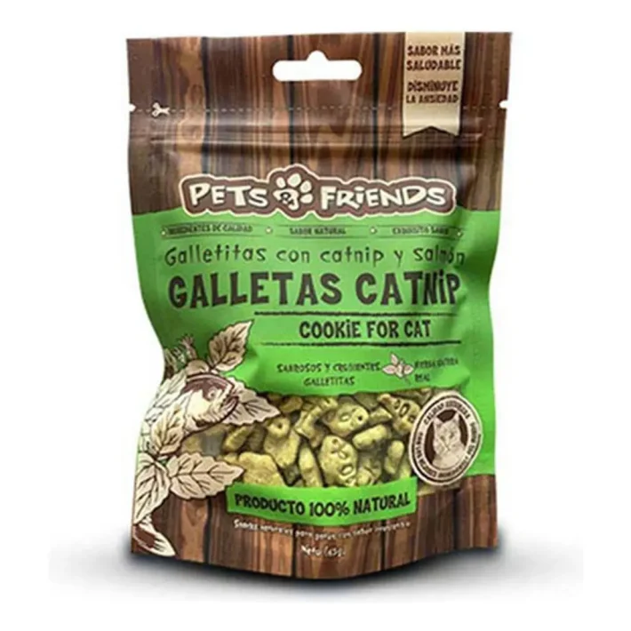 Snack para Gatos Galletas Catnip y Salmón Pets & Friends 65 gr.