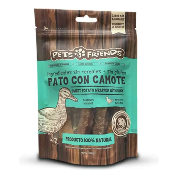 Snack para Perro Pato con Camote Pets & Friends 100 gr.